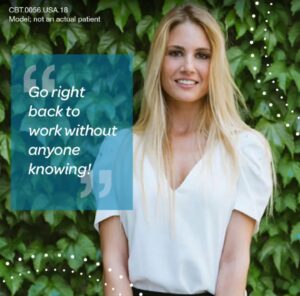 Smiling woman with text about working unnoticed.